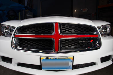 Dodge Charger Car Vinyl Decal Custom Graphics Red Grille Design