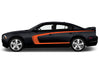 Dodge Charger Car Vinyl Decal Custom Graphics Orange Stripe Design
