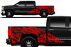 Chevy Chevrolet  Silverado 2014 2015 2016 2017 Truck Decal Vinyl Graphics Red Skull Design