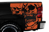 Chevy Chevrolet Silverado Truck Decal Vinyl Graphics Orange Skull Design