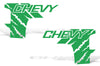 Chevy Chevrolet Silverado Car Decal Vinyl Graphics Green Design