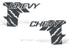 Chevy Chevrolet Silverado Car Decal Vinyl Graphics Gray Design