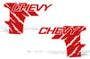 Chevy Chevrolet Silverado Car Decal Vinyl Graphics Red Design