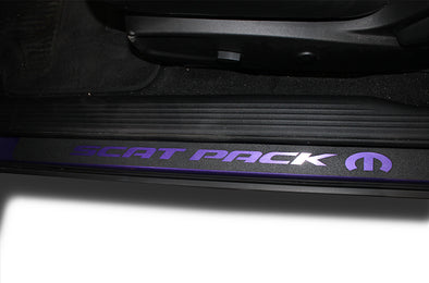 Dodge Challenger Car Vinyl Decal Custom Graphics Purple Door Sill Design