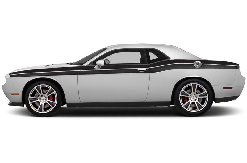 Dodge Challenger Car Vinyl Decal Custom Graphics Black Stripe Design