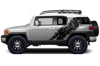 Toyota FJ Cruiser TRD Truck Vinyl Decal Graphics Custom Black Design 