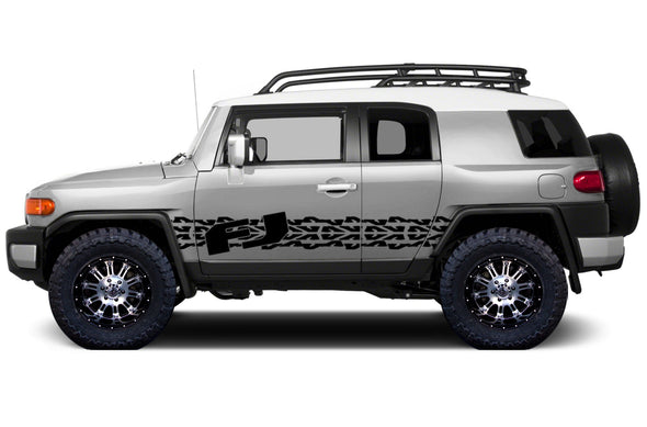 Toyota FJ Cruiser TRD Truck Vinyl Decal Graphics Custom Black Stripe Design 