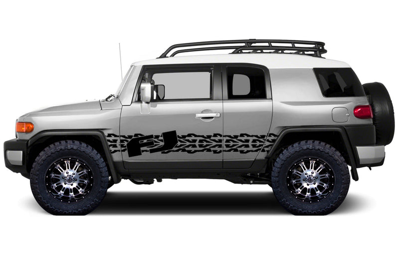 Toyota FJ Cruiser TRD Truck Vinyl Decal Graphics Custom Black Stripe Design 