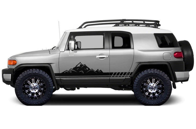 Toyota FJ Cruiser TRD Truck Vinyl Decal Graphics Custom Black Mountain Design 