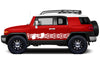Toyota FJ Cruiser TRD Truck Vinyl Decal Graphics Custom White Stripe Design