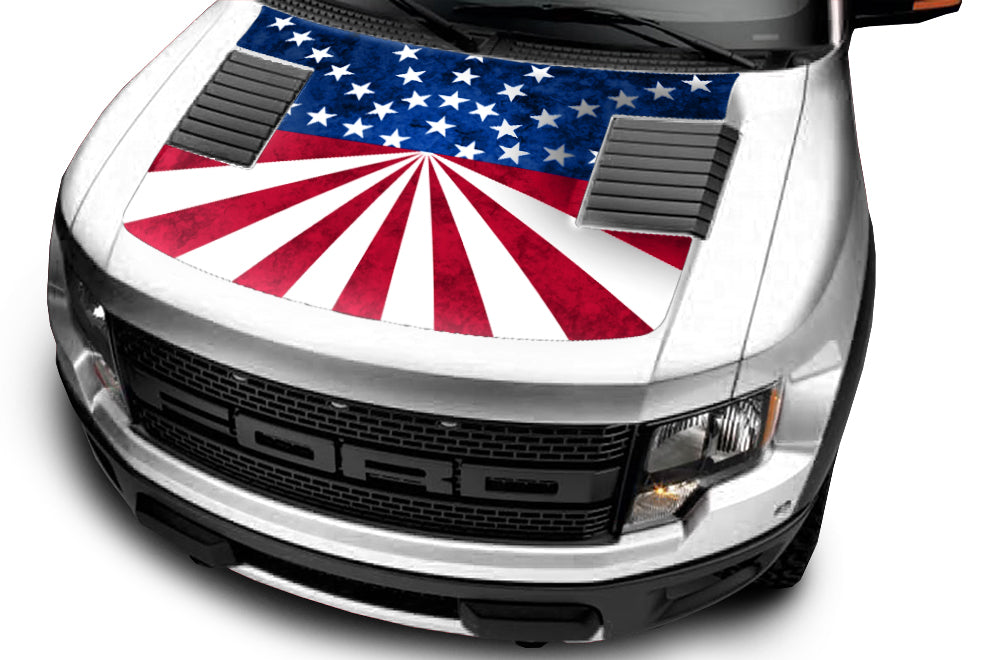 Svt Raptor Wrapped Ford F-150 SVT Raptor 2010-2014 Vinyl Decal Kit FULL HOOD WRAP - SKULL ...