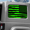 Jeep Wrangler JK (2007-2017) 4-Door Rear Window Wrap Custom Vinyl Decal Kit - USA FLAG DISTRESSED PUNCH OUT STARS