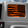 Jeep Wrangler JK (2007-2017) 4-Door Rear Window Wrap Custom Vinyl Decal Kit - USA FLAG DISTRESSED PUNCH OUT STARS