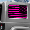 Jeep Wrangler JK (2007-2017) 4-Door Rear Window Wrap Custom Vinyl Decal Kit - USA FLAG DISTRESSED PUNCH OUT STARS