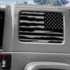 Jeep Wrangler JK (2007-2017) 4-Door Rear Window Wrap Custom Vinyl Decal Kit - USA FLAG DISTRESSED PUNCH OUT STARS