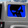 Jeep Wrangler JK (2007-2017) 4-Door Rear Window Wrap Custom Vinyl Decal Kit - PUNISHER SKULL