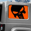 Jeep Wrangler JK (2007-2017) 4-Door Rear Window Wrap Custom Vinyl Decal Kit - PUNISHER SKULL