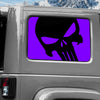 Jeep Wrangler JK (2007-2017) 4-Door Rear Window Wrap Custom Vinyl Decal Kit - PUNISHER SKULL