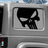 Jeep Wrangler JK (2007-2017) 4-Door Rear Window Wrap Custom Vinyl Decal Kit - PUNISHER SKULL