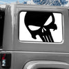 Jeep Wrangler JK (2007-2017) 4-Door Rear Window Wrap Custom Vinyl Decal Kit - PUNISHER SKULL