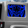 Jeep Wrangler JK (2007-2017) 4-Door Rear Window Wrap Custom Vinyl Decal Kit - STAR SKULL