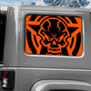 Jeep Wrangler JK (2007-2017) 4-Door Rear Window Wrap Custom Vinyl Decal Kit - STAR SKULL