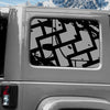 Jeep Wrangler JK (2007-2017) 4-Door Rear Window Wrap Custom Vinyl Decal Kit - TIRE TRACKS