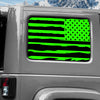 Jeep Wrangler JK (2007-2017) 4-Door Rear Window Wrap Custom Vinyl Decal Kit - USA FLAG DISTRESSED