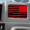 Jeep Wrangler JK (2007-2017) 4-Door Rear Window Wrap Custom Vinyl Decal Kit - USA FLAG DISTRESSED