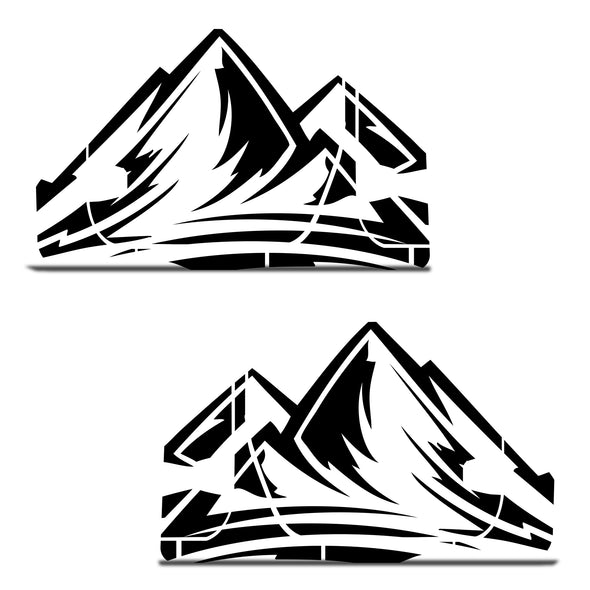 Jeep Wrangler JK (2007-2017) 4-Door Rear Window Wrap Custom Vinyl Decal Kit - MOUNTAINS
