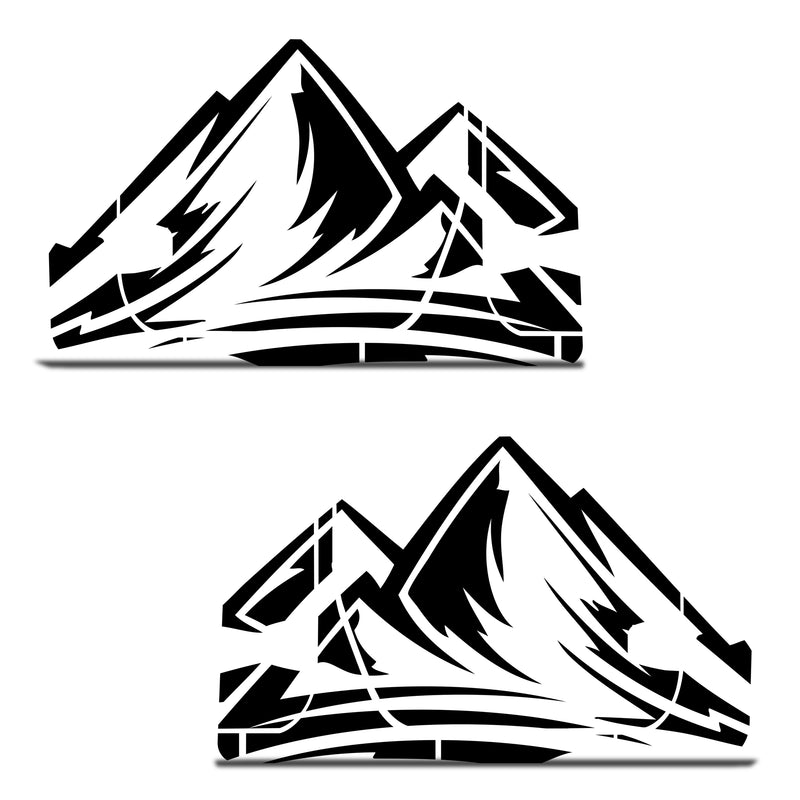 Jeep Wrangler JK (2007-2017) 4-Door Rear Window Wrap Custom Vinyl Decal Kit - MOUNTAINS