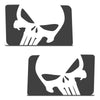 Jeep Wrangler JK (2007-2017) 4-Door Rear Window Wrap Custom Vinyl Decal Kit - PUNISHER SKULL