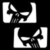 Jeep Wrangler JK (2007-2017) 4-Door Rear Window Wrap Custom Vinyl Decal Kit - PUNISHER SKULL