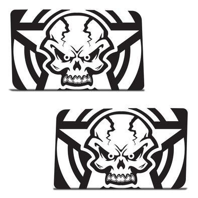 Jeep Wrangler JK (2007-2017) 4-Door Rear Window Wrap Custom Vinyl Decal Kit - STAR SKULL