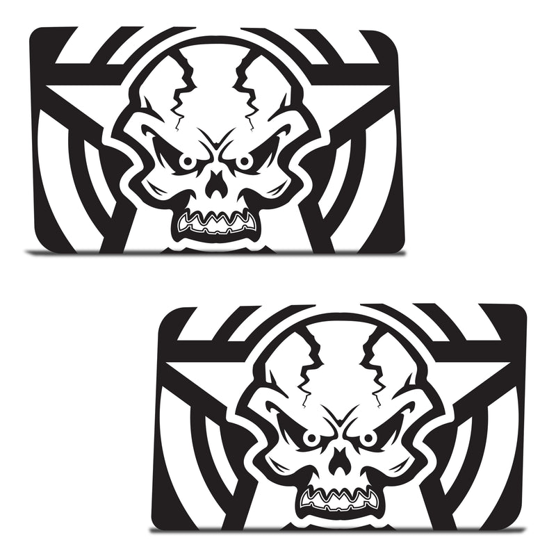 Jeep Wrangler JK (2007-2017) 4-Door Rear Window Wrap Custom Vinyl Decal Kit - STAR SKULL