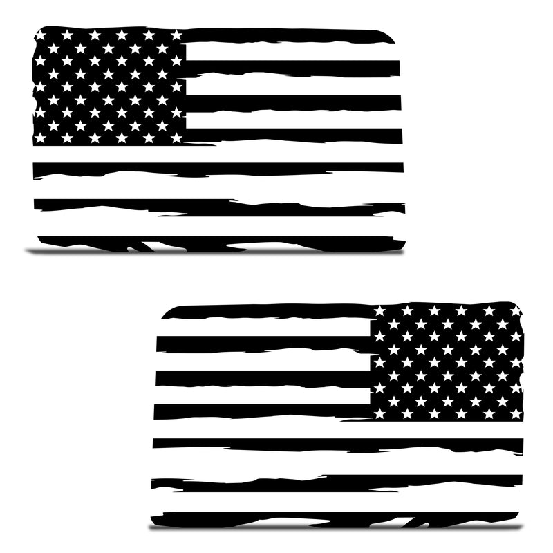 Jeep Wrangler JK (2007-2017) 4-Door Rear Window Wrap Custom Vinyl Decal Kit - USA FLAG DISTRESSED