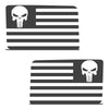 Jeep Wrangler JK (2007-2017) 4-Door Rear Window Wrap Custom Vinyl Decal Kit - USA FLAG PUNISHER SKULL