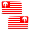 Jeep Wrangler JK (2007-2017) 4-Door Rear Window Wrap Custom Vinyl Decal Kit - USA FLAG PUNISHER SKULL