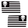 Jeep Wrangler JK (2007-2017) 4-Door Rear Window Wrap Custom Vinyl Decal Kit - USA FLAG PUNISHER SKULL