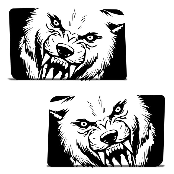 Jeep Wrangler JK (2007-2017) 4-Door Rear Window Wrap Custom Vinyl Decal Kit - WOLF