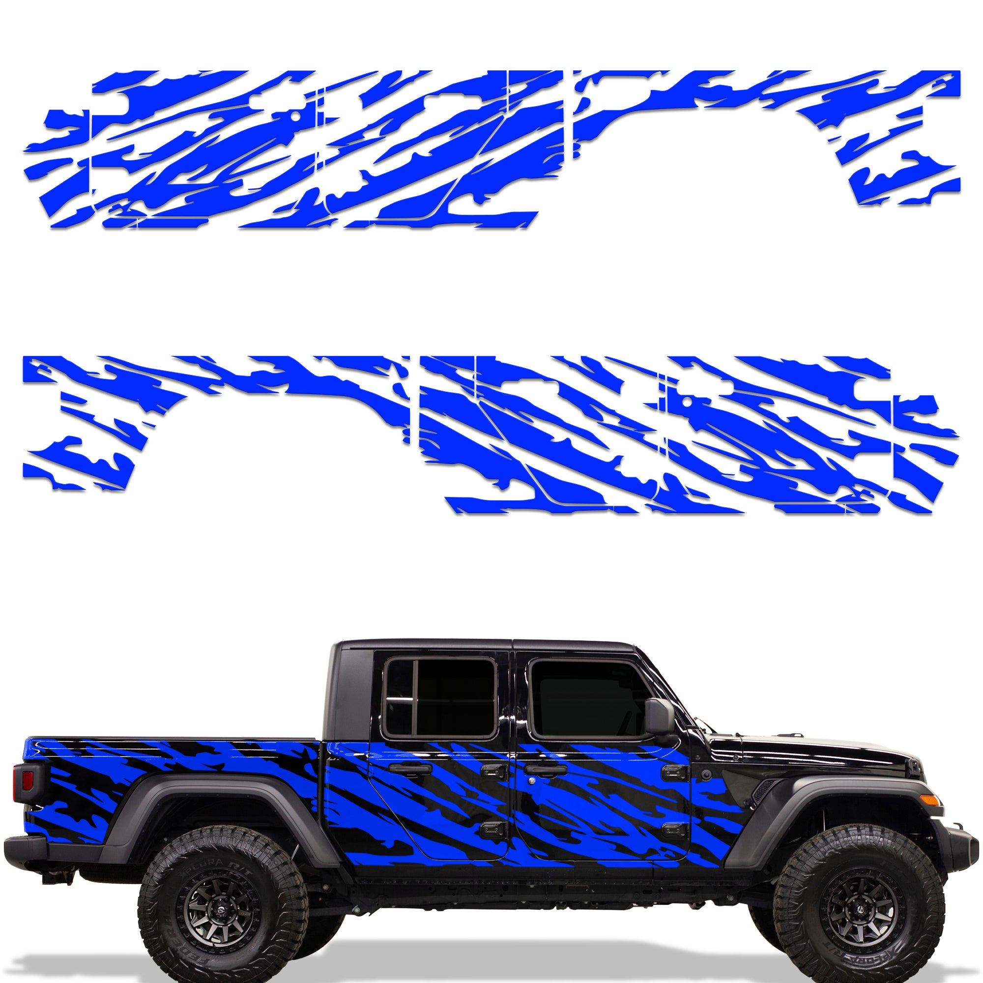Jeep Gladiator 2018-2022 Graphic Vinyl Decal Kit-Wavy -
