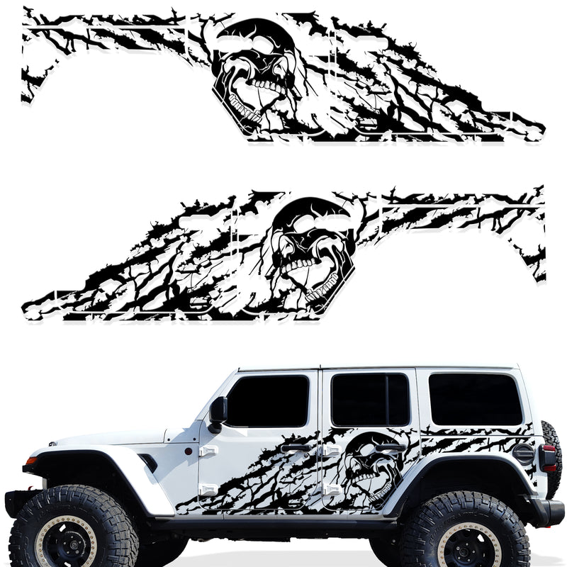 Jeep Wrangler JL 4 Door 2018-2022 Graphic Vinyl Decal Kit-Nightmare