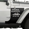 Jeep Wrangler (2007-2020) 4-Door Front Fender Custom Vinyl Decal Kit - TRAIL RATED 4X4