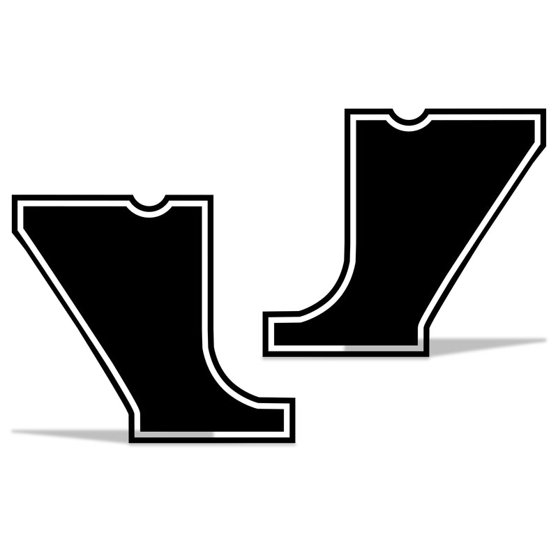 Jeep Wrangler (2007-2020) 4-Door Front Fender Custom Vinyl Decal Kit - BLACKOUT V2