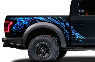 Ford Raptor F-150 F150 2015 2016 2017 2018 Truck Vinyl Decal Graphics Wrap Kit Factory Crafts Custom Blue