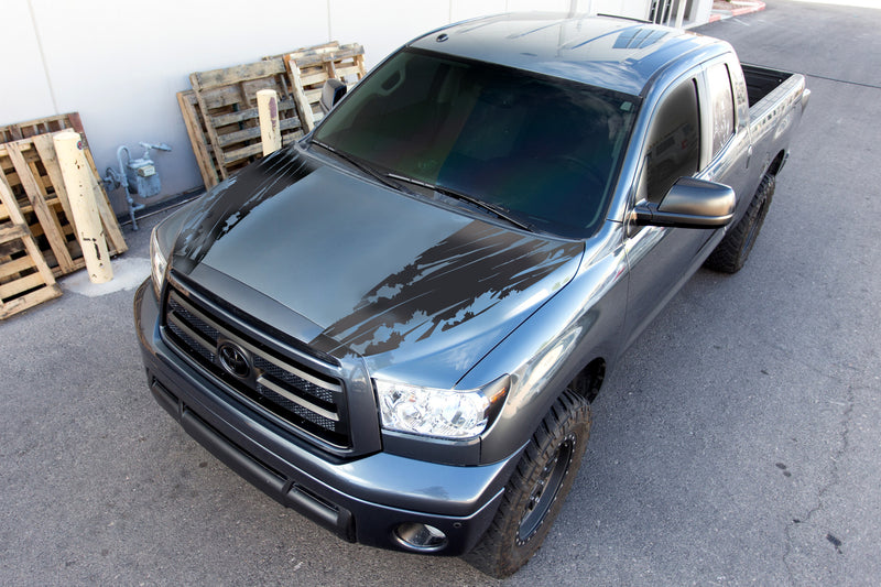 Toyota Tundra TRD Truck Vinyl Decal Graphics Custom Black Hood Design