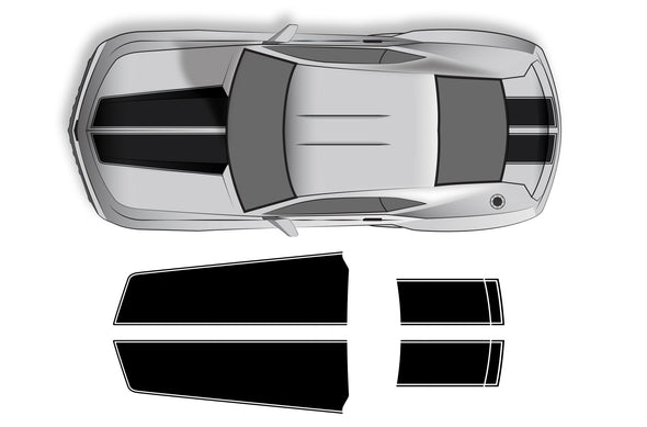 Chevy Chevrolet Camaro Car Decal Vinyl Graphics Black Stripe Design