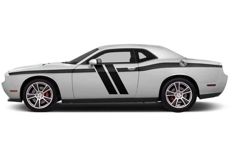 Dodge Challenger Car Vinyl Decal Custom Graphics Black Stripe Design