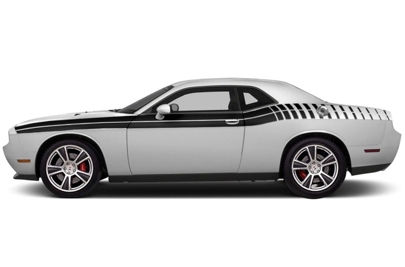 Dodge Challenger Car Vinyl Decal Custom Graphics Black Stripe Design