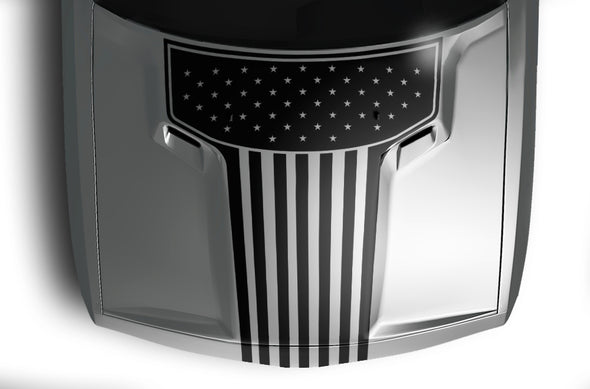 Dodge Challenger Car Vinyl Decal Custom Graphics Black Design American Flag America